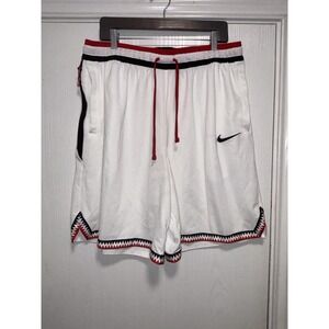 Nike Men's Dri-FIT DNA Basketball Shorts White/Black XXL Style AT3150-100 MINT